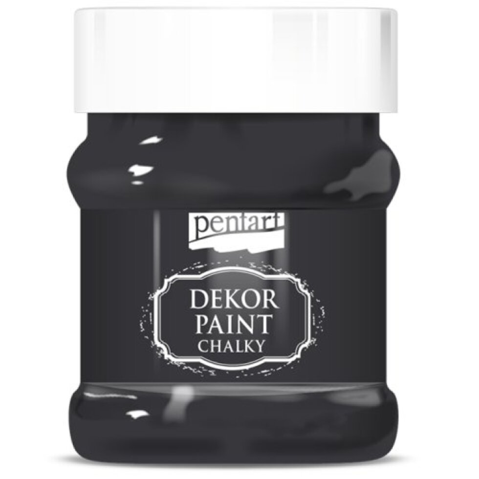 Křídová a dekorační barva PENTART 230 ml ČERNÁ