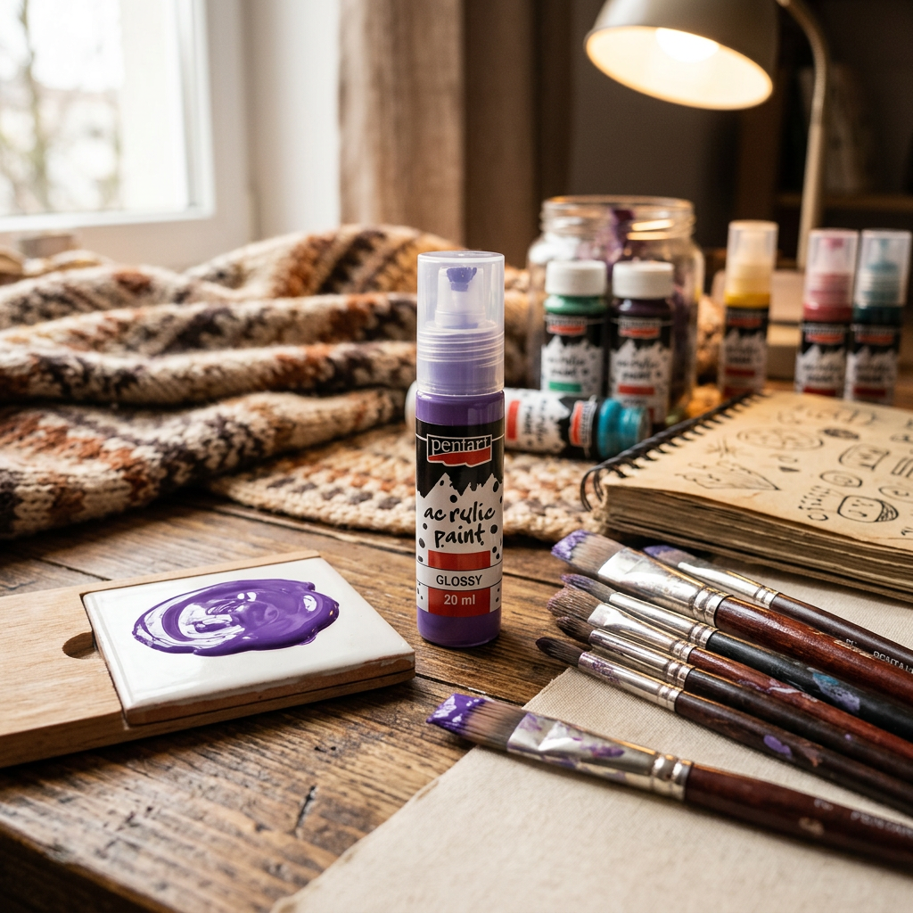 Akrylová barva lesklá PENTART 20 ml SVĚTLÁ PURPUROVÁ