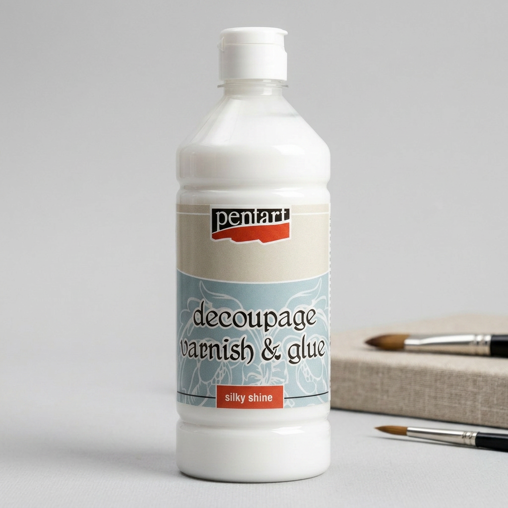 Lepidlo a lak na decoupage hedvábný lesk PENTART 1000 ml