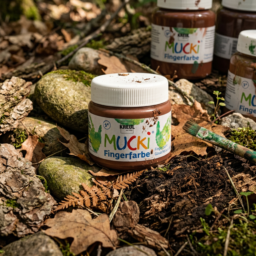 Prstová barva MUCKI 150 ml HNĚDÁ