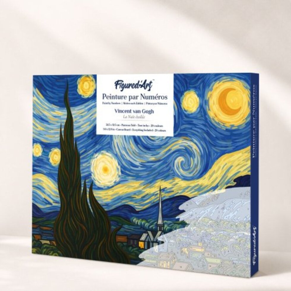 Malování podle čísel - HVĚZDNÁ NOC, VINCENT VAN GOGH 24.5 x 32.5 cm