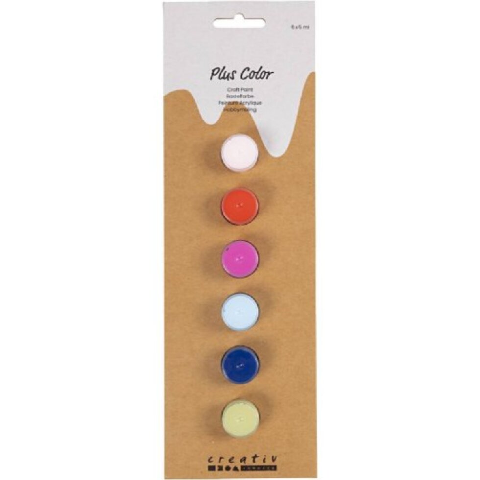 Sada Akrylová barva Plus Color 6x5 ml VÝRAZNÉ ODSTÍNY