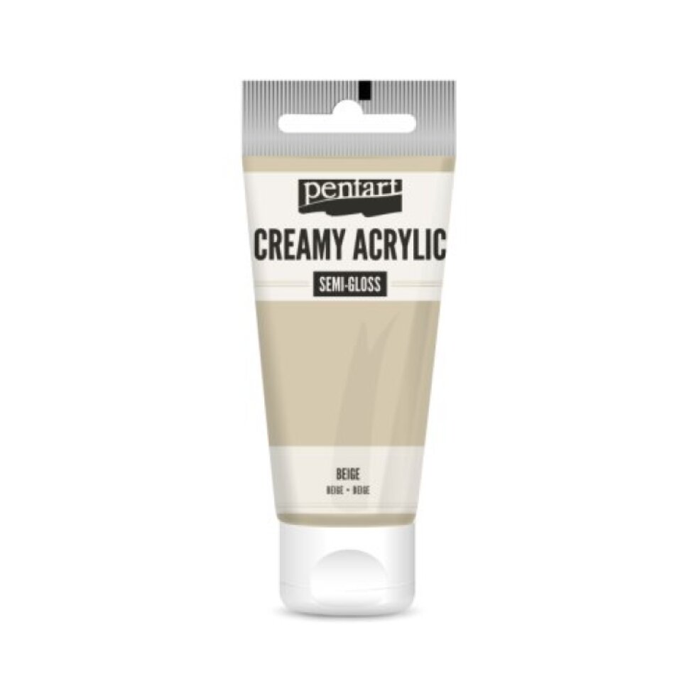 Krémová akrylová barva pololesklá PENTART 60 ml BÉŽOVÁ