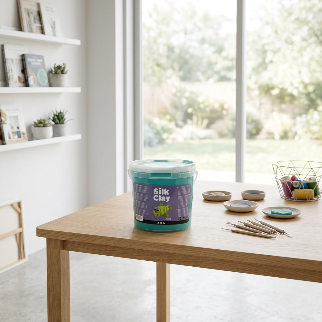 Samotvrdnoucí modelovací lehká hmota Silk Clay ZELENÁ 650 g