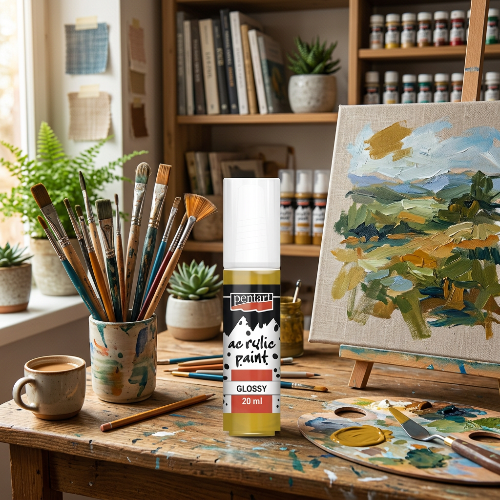 Akrylová barva lesklá PENTART 20 ml OKROVÁ