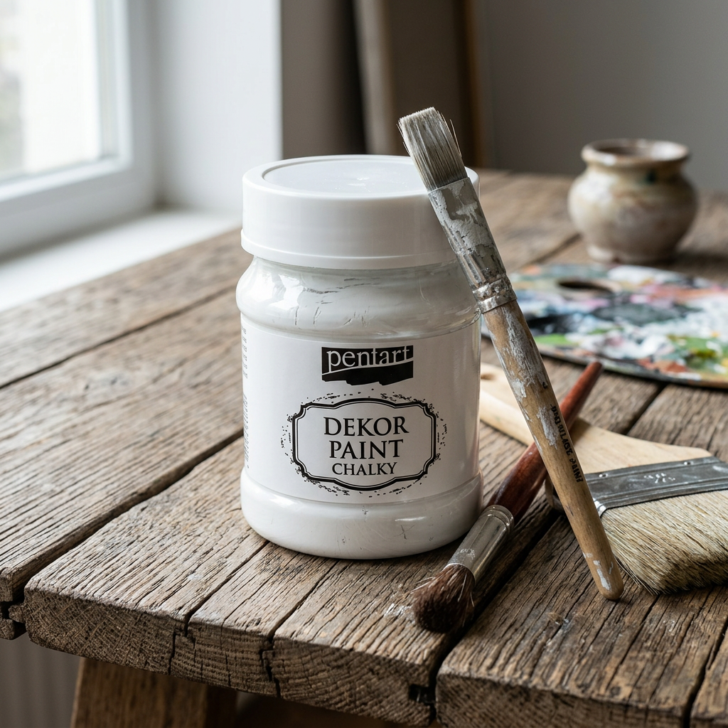 Křídová a dekorační barva PENTART 230 ml BÍLÁ