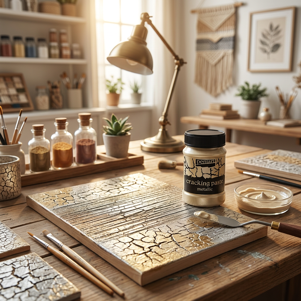 Krakelovací pasta metalická PENTART 100 ml TMAVÁ ZLATÁ