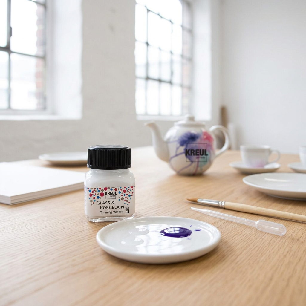 Médium na ředění barev na sklo a porcelán KREUL 20 ml