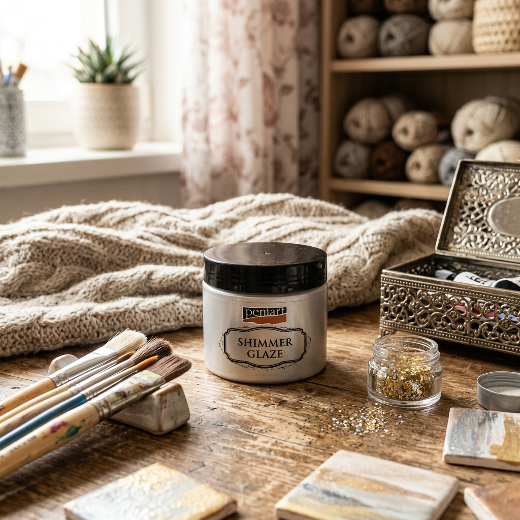 Třpytivá glazura PENTART 150 ml STŘÍBRNÁ