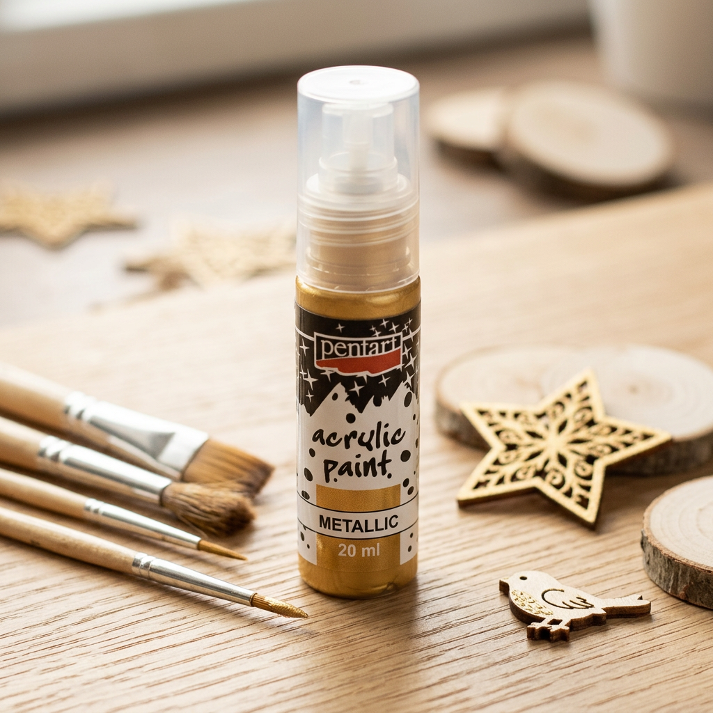 Akrylová barva metalická PENTART 20 ml ANTICKÁ ZLATÁ