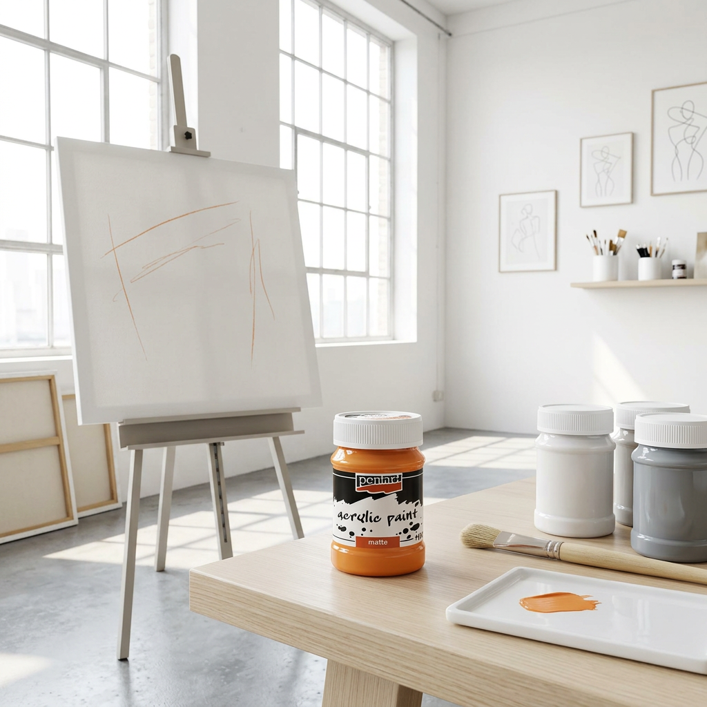 Akrylová barva matná PENTART 100 ml ORANŽOVÁ