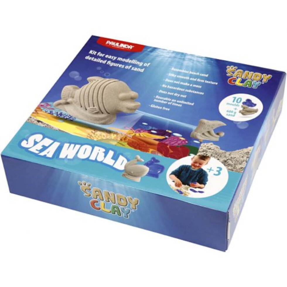 SADA Kinetický písek Sandy Clay – magický tekutý písek MOŘSKÝ SVĚT