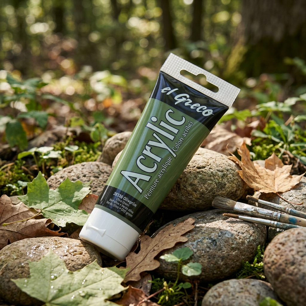 Akrylová barva EL GRECO 75 ml OLIVOVÁ ZELENÁ