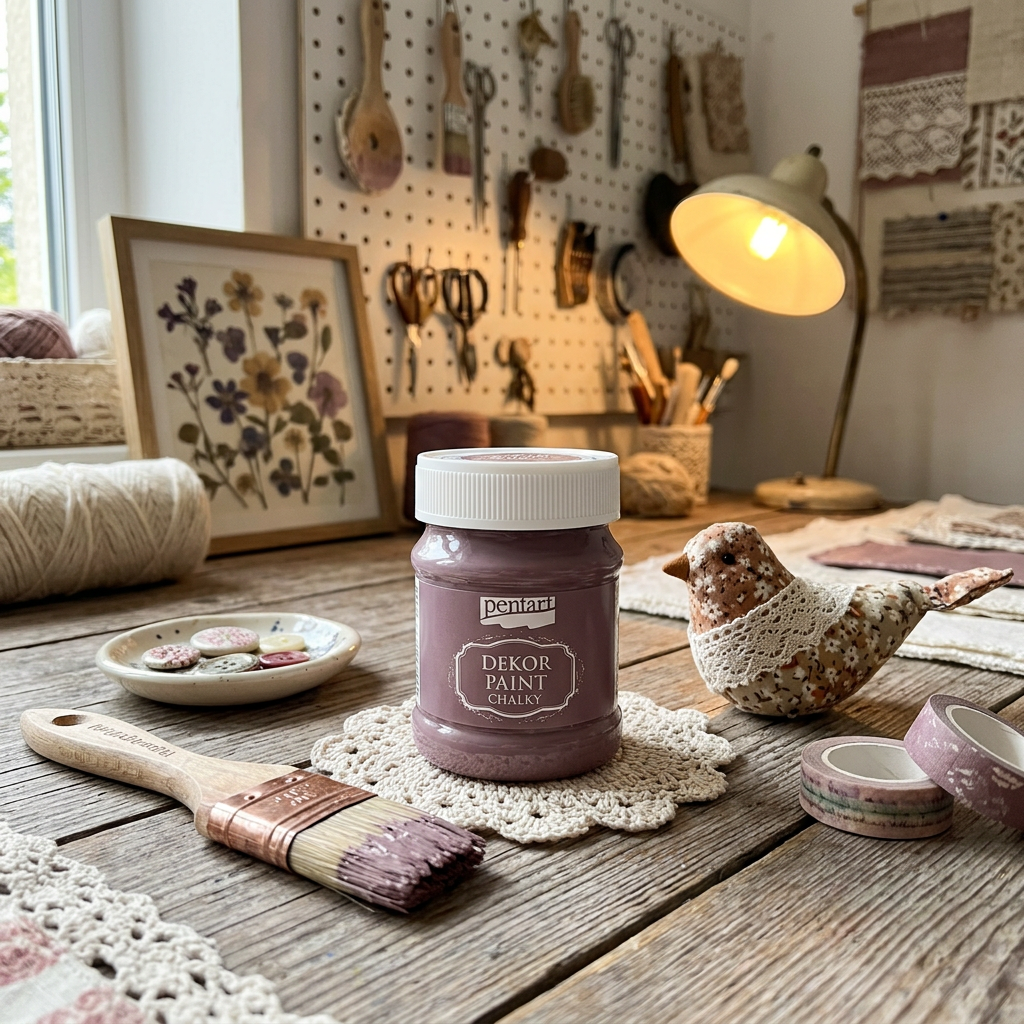 Křídová a dekorační barva PENTART 230 ml COUNTRY PURPUROVÁ