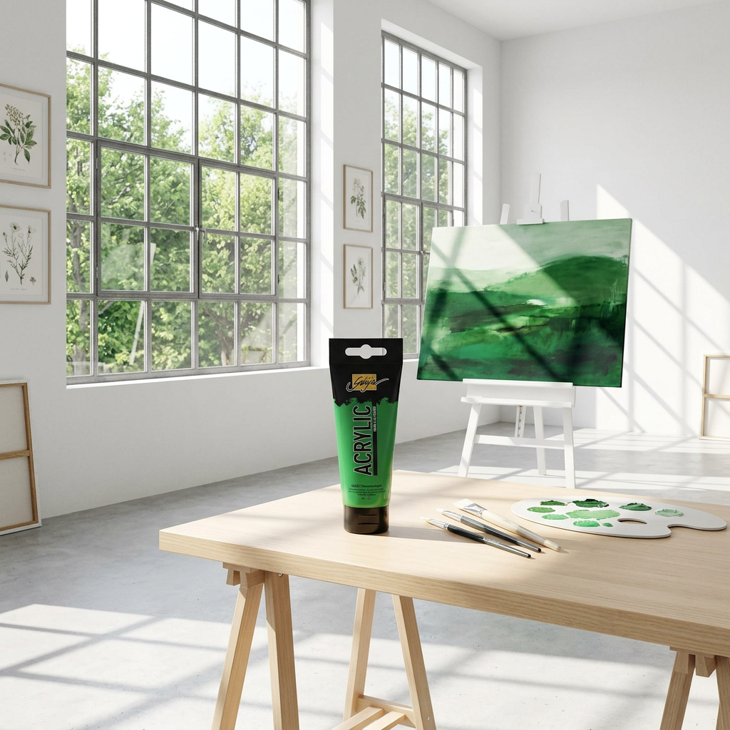 Akrylová barva SOLO GOYA 100 ml PERNAMENTNÍ ZELENÁ