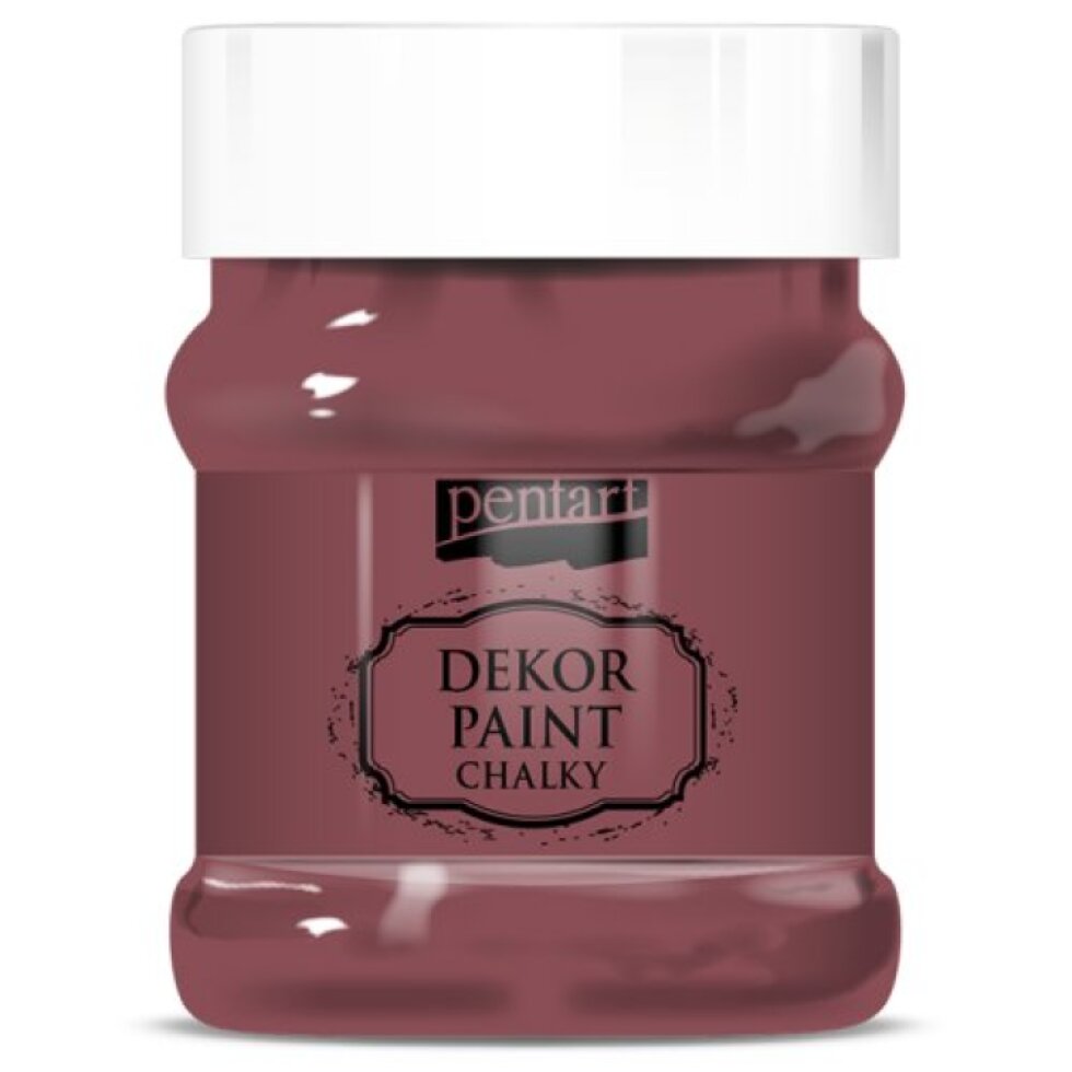 Křídová a dekorační barva PENTART 230 ml BURGUND ČERVENÁ