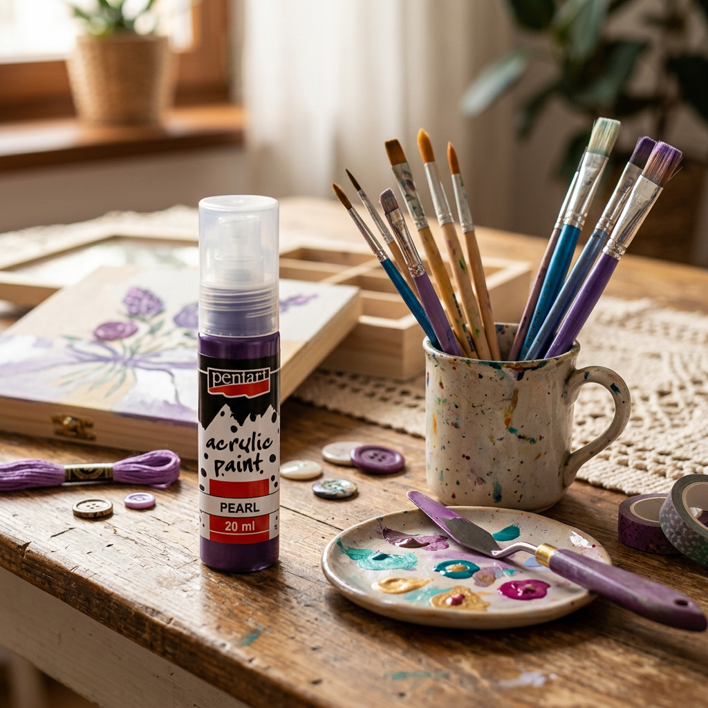 Akrylová barva perleťová PENTART 20 ml FIALOVÁ