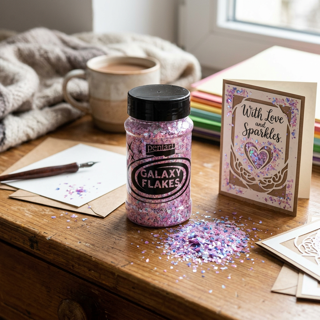 Galaxy vločky PENTART 15 g ERIS RŮŽOVÁ
