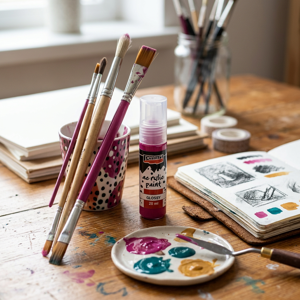 Akrylová barva lesklá PENTART 20 ml MAGENTA
