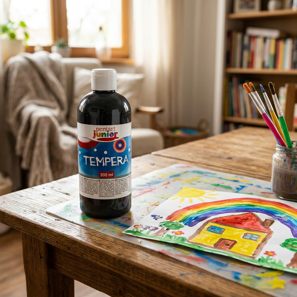 Temperová barva Junior PENTART 500 ml ČERNÁ