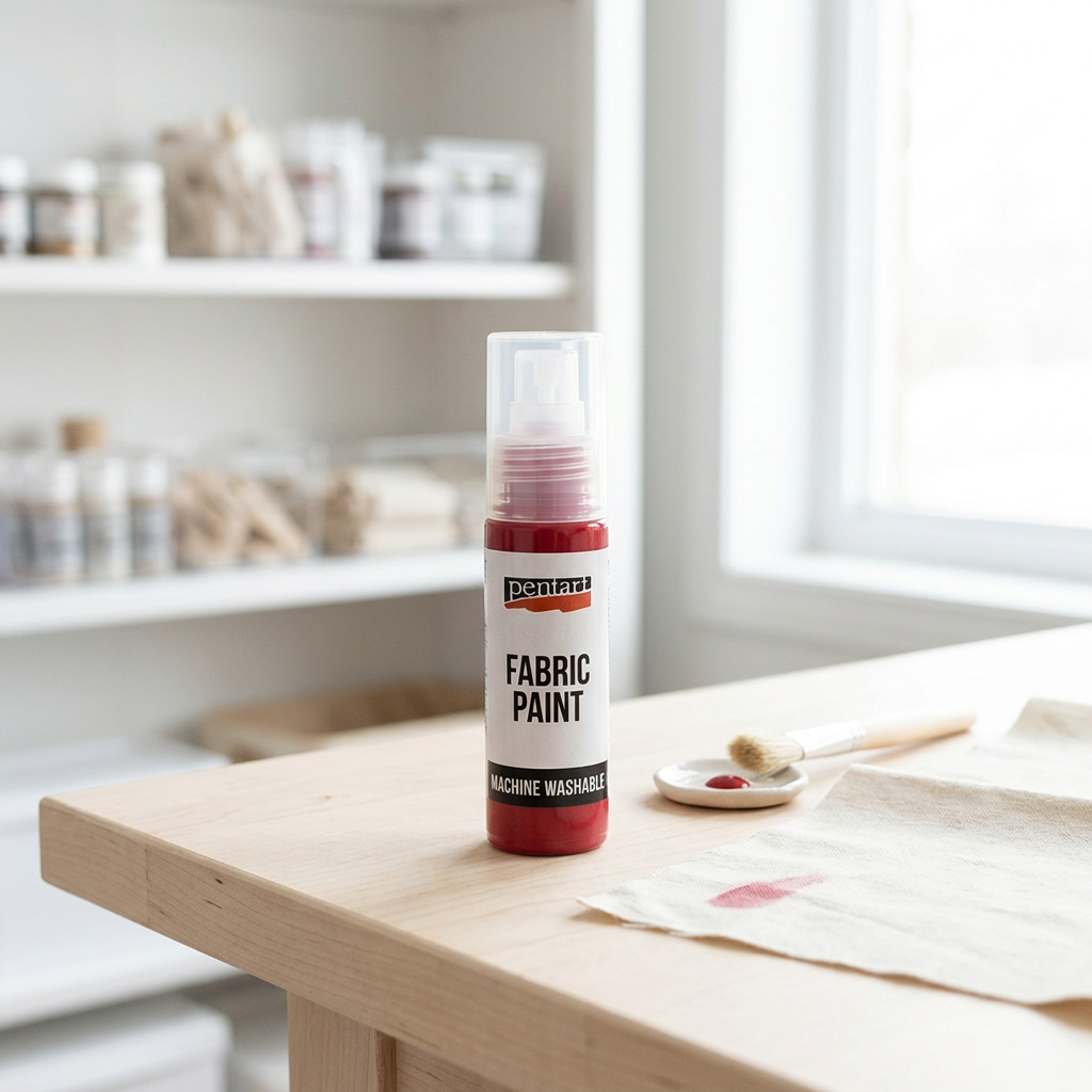 Barva na světlý a tmavý textil PENTART 20 ml ČERVENÁ