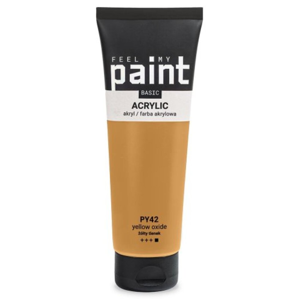 Akrylová barva FeelMyPaint 120 ml MARS ŽLUTÁ - certifikace o bezpečnosti dětských hraček