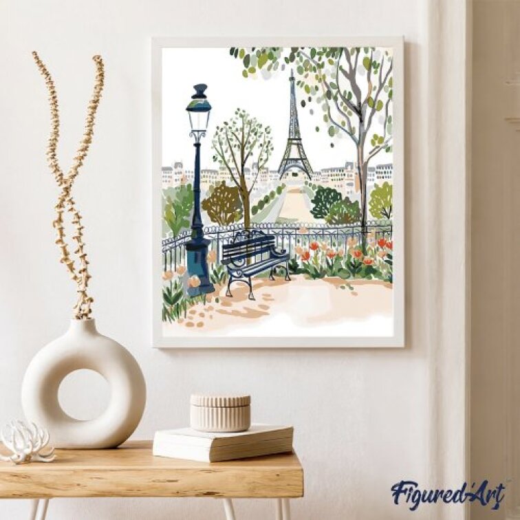 Malování podle čísel - ZAHRADA V PAŘÍŽI bez rámu 40 x 50 cm