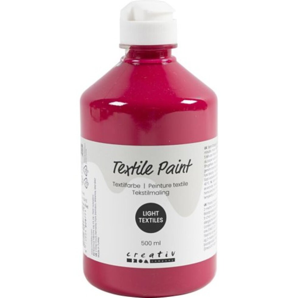 Barva na textil CREATIV 500 ml PRIMÁRNÍ ČERVENÁ