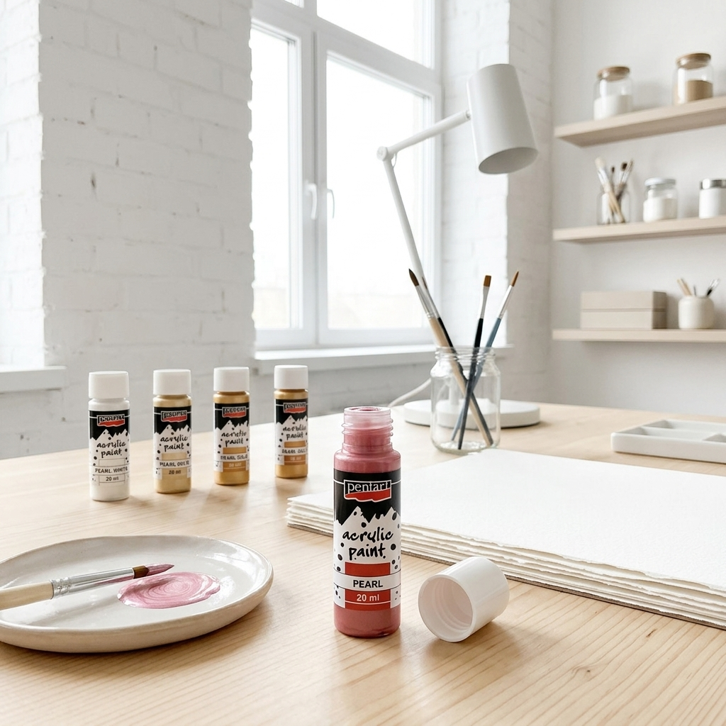 Akrylová barva perleťová PENTART 20 ml RŮŽOVÁ