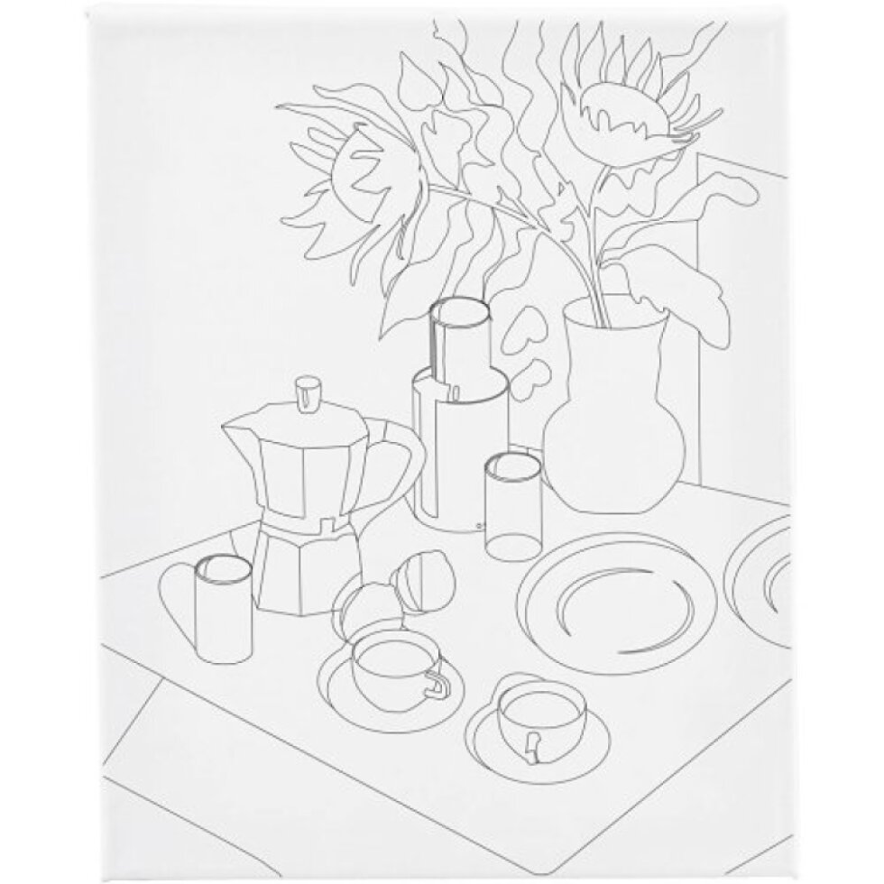 Malířské plátno s předtiskem 24x30 cm PROSTŘENÝ STŮL