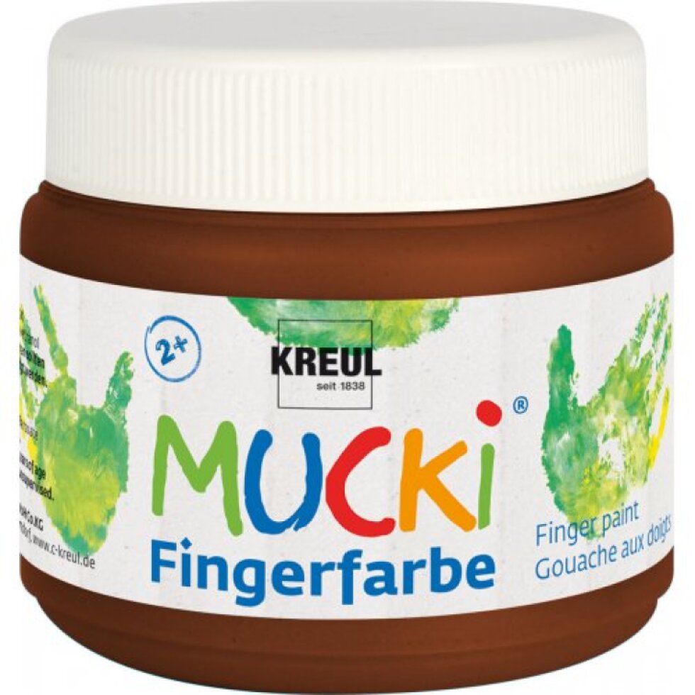 Prstová barva MUCKI 150 ml HNĚDÁ