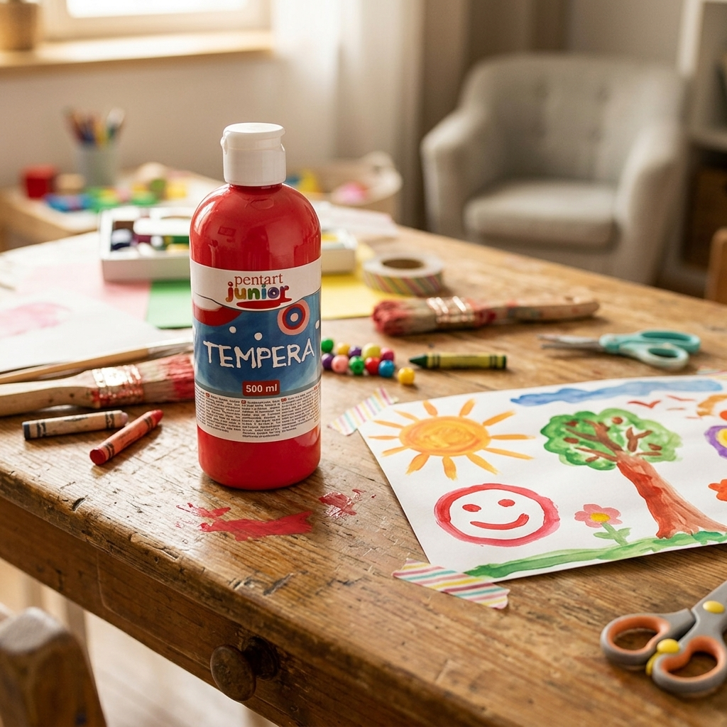Temperová barva Junior PENTART 500 ml ČERVENÁ