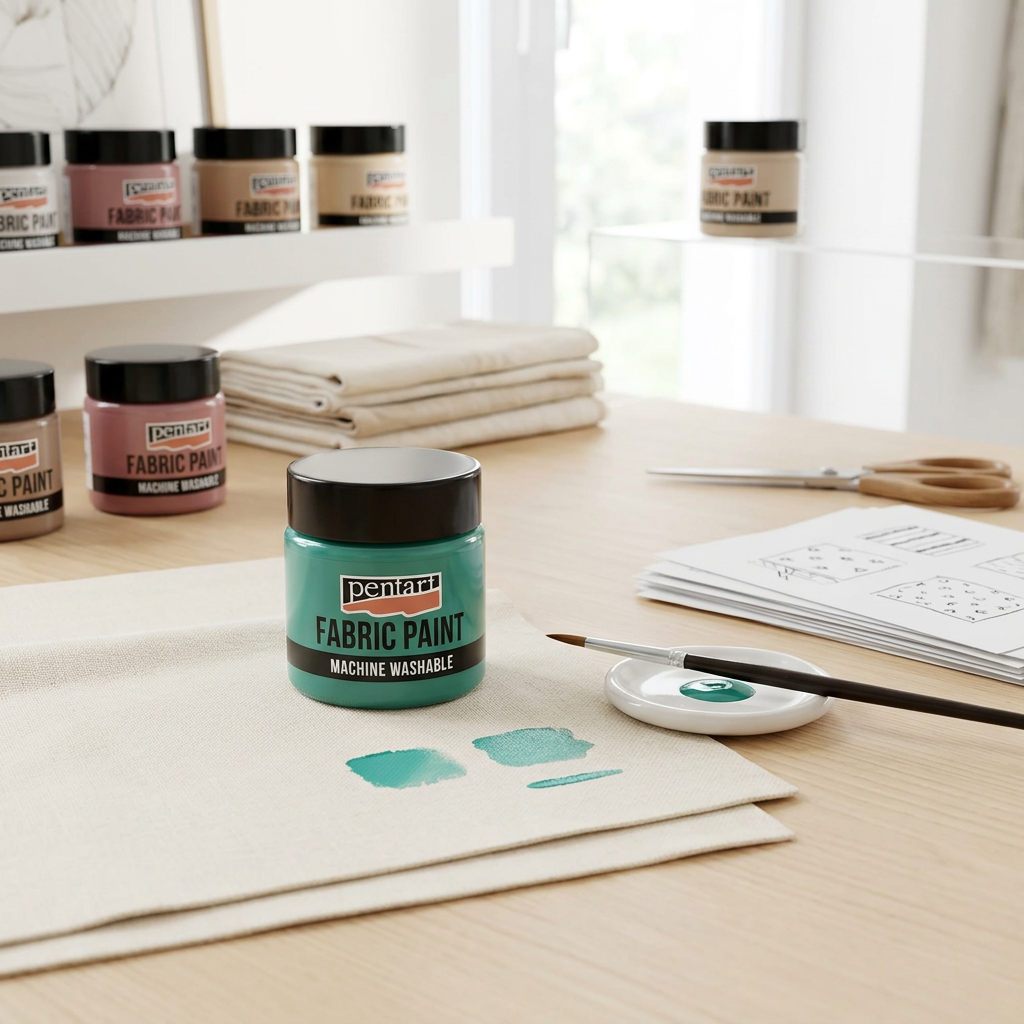 Barva na světlý a tmavý textil PENTART 50 ml TYRKYSOVÁ ZELENÁ