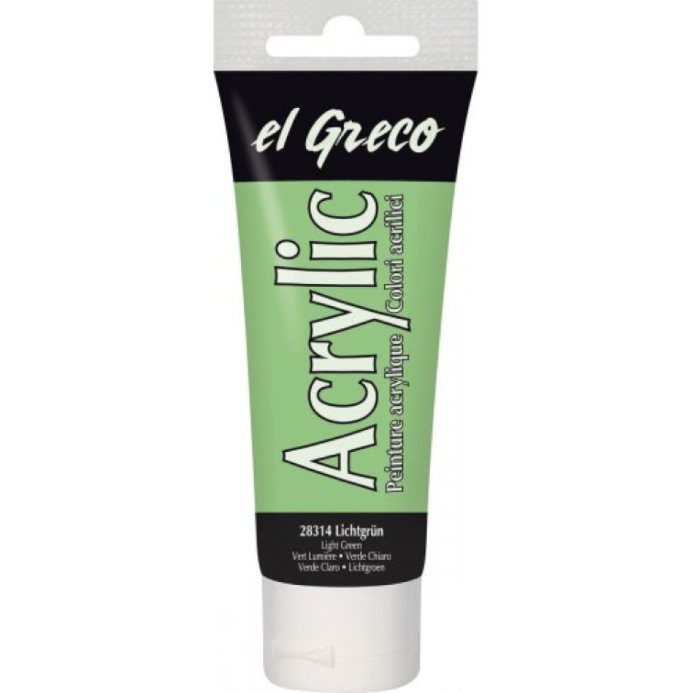 Akrylová barva EL GRECO 75 ml SVĚTLÁ ZELENÁ