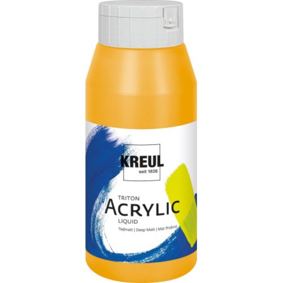 Akrylová barva TRITON KREUL SOLO GOYA 750 ml KUKUŘICE ŽLUTÁ