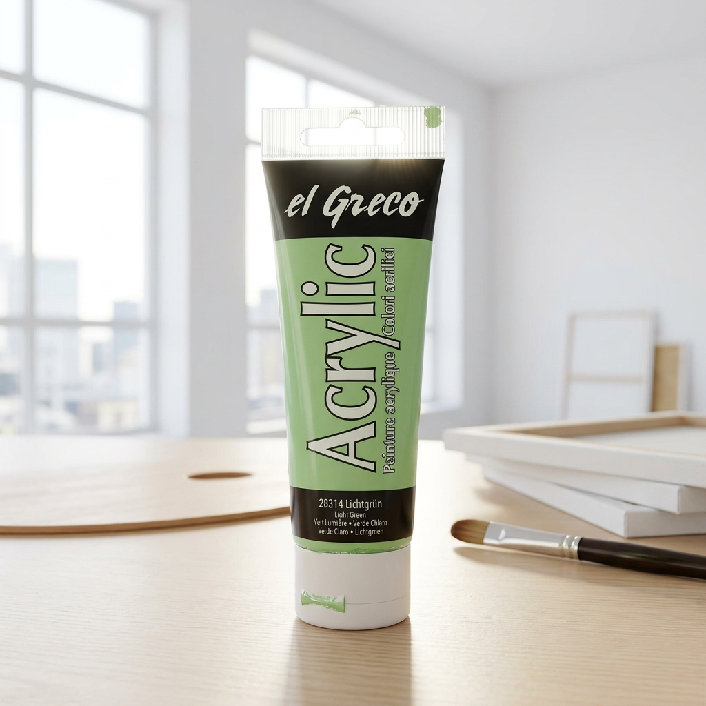 Akrylová barva EL GRECO 75 ml SVĚTLÁ ZELENÁ
