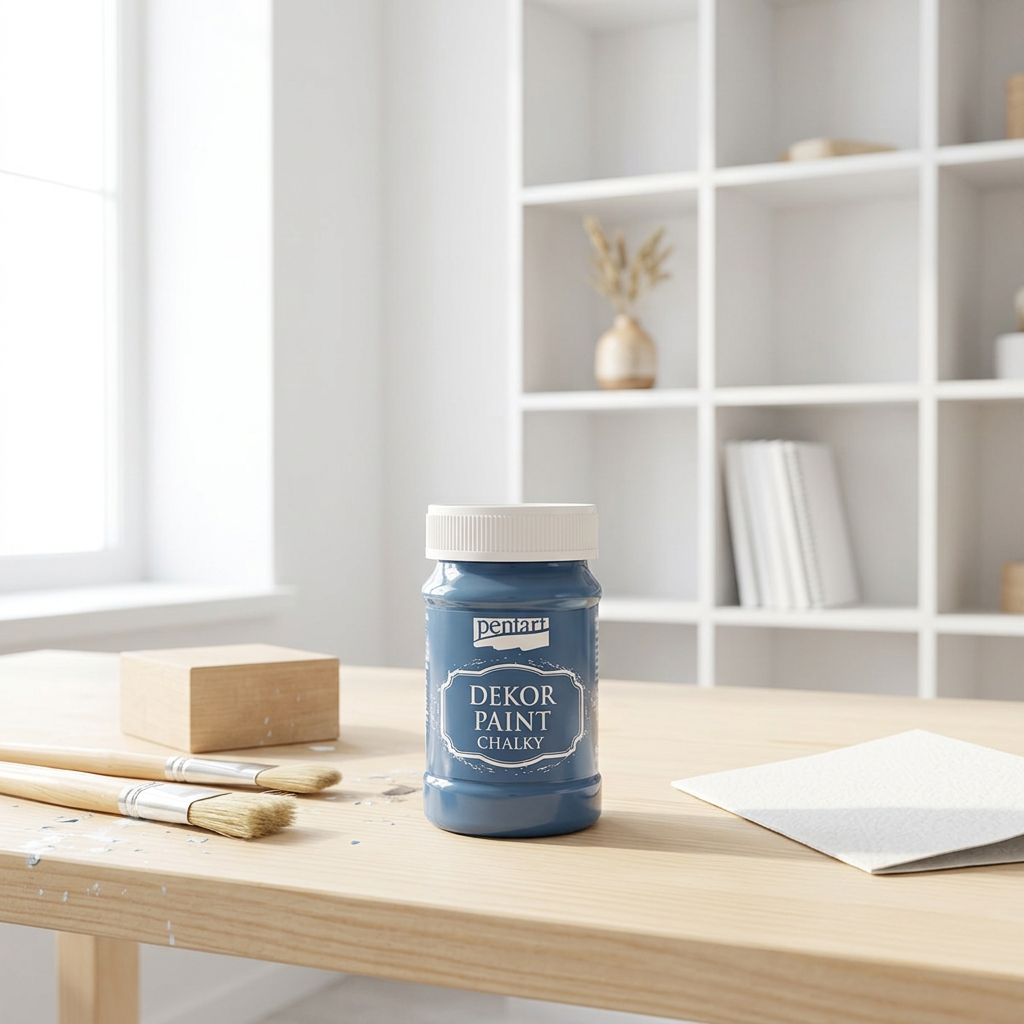 Křídová a dekorační barva PENTART 100 ml OCELOVÁ MODRÁ