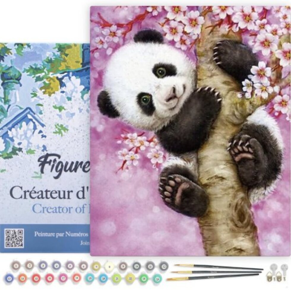 Malování podle čísel - BABY PANDA na rámu 40 x 50 cm