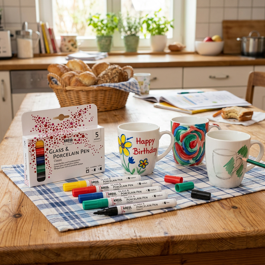 Sada Fixy na sklo a porcelán KREUL CLASSIC 5 barev