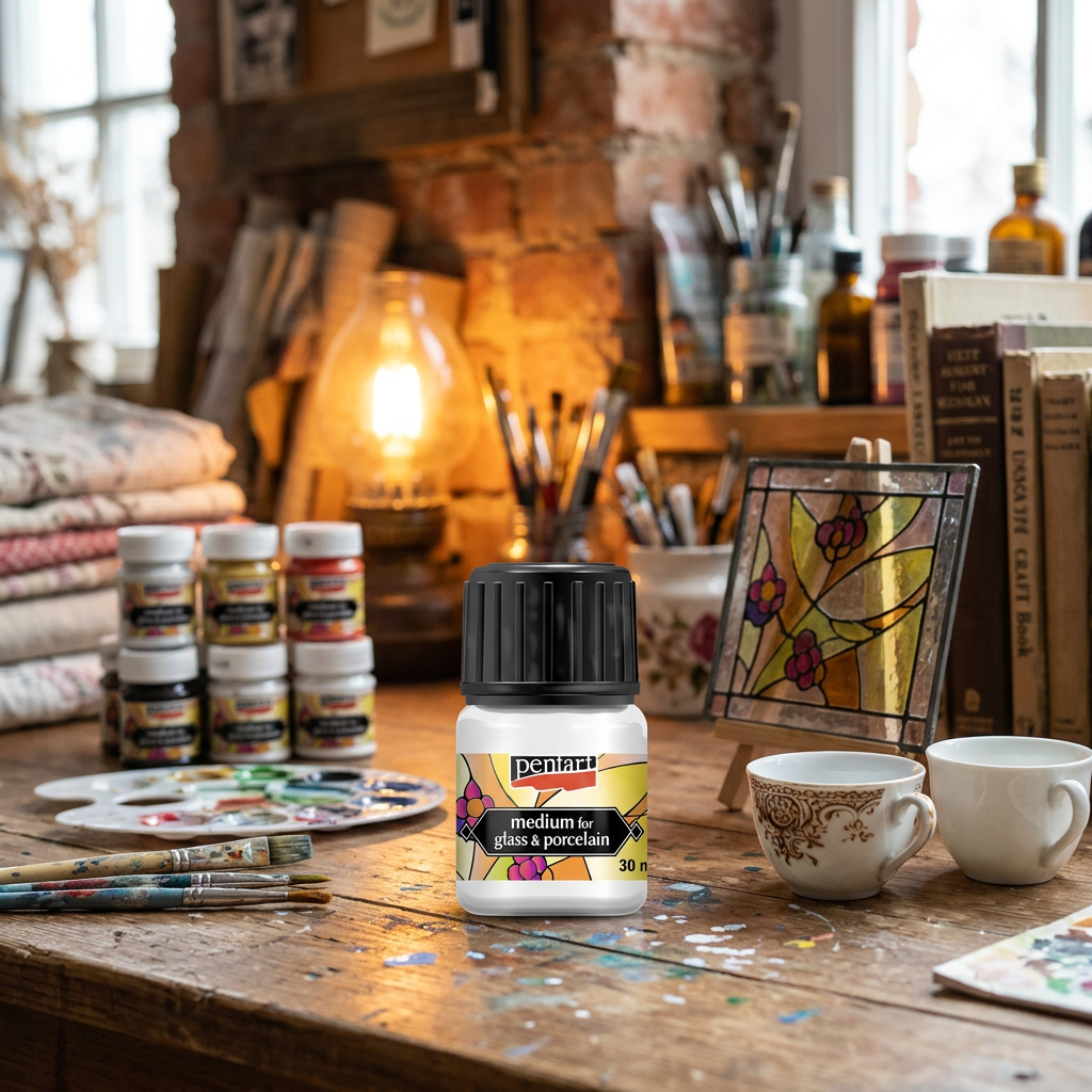 Médium pro barvy na sklo a porcelán PENTART 30 ml