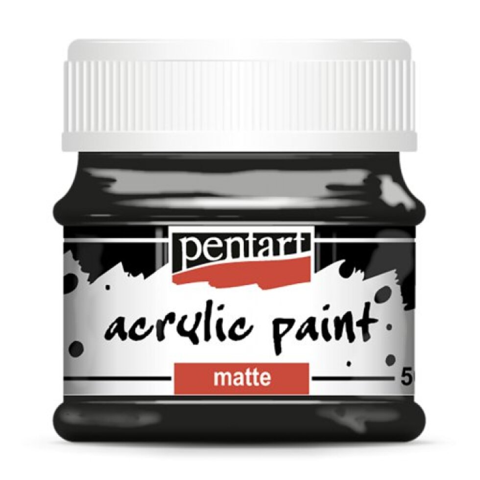 Akrylová barva matná PENTART 50 ml ČERNÁ