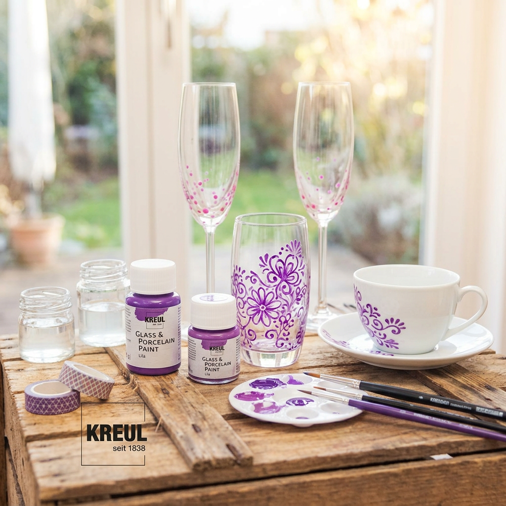 Barva na sklo a porcelán KREUL clear 20 ml LILA