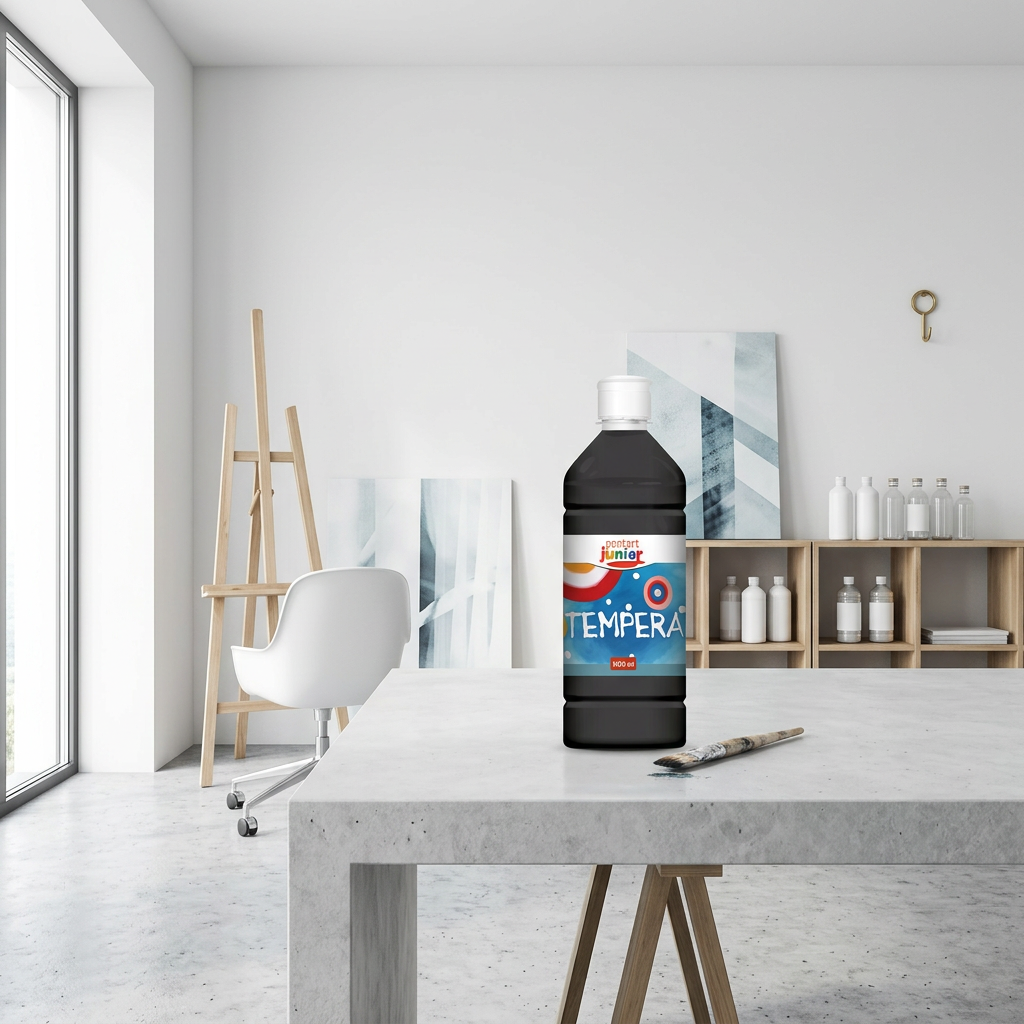 Temperová barva Junior PENTART 1000 ml ČERNÁ