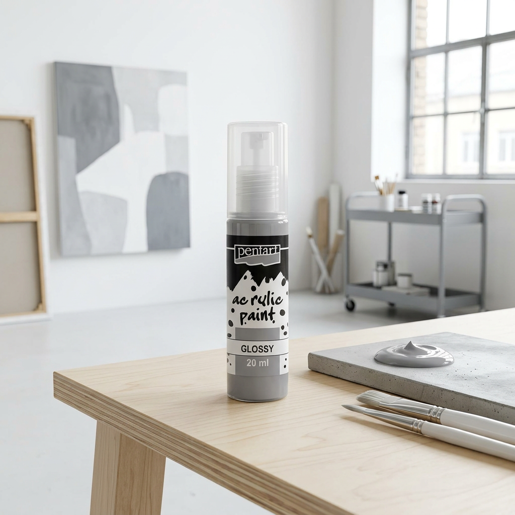 Akrylová barva lesklá PENTART 20 ml ŠEDÁ