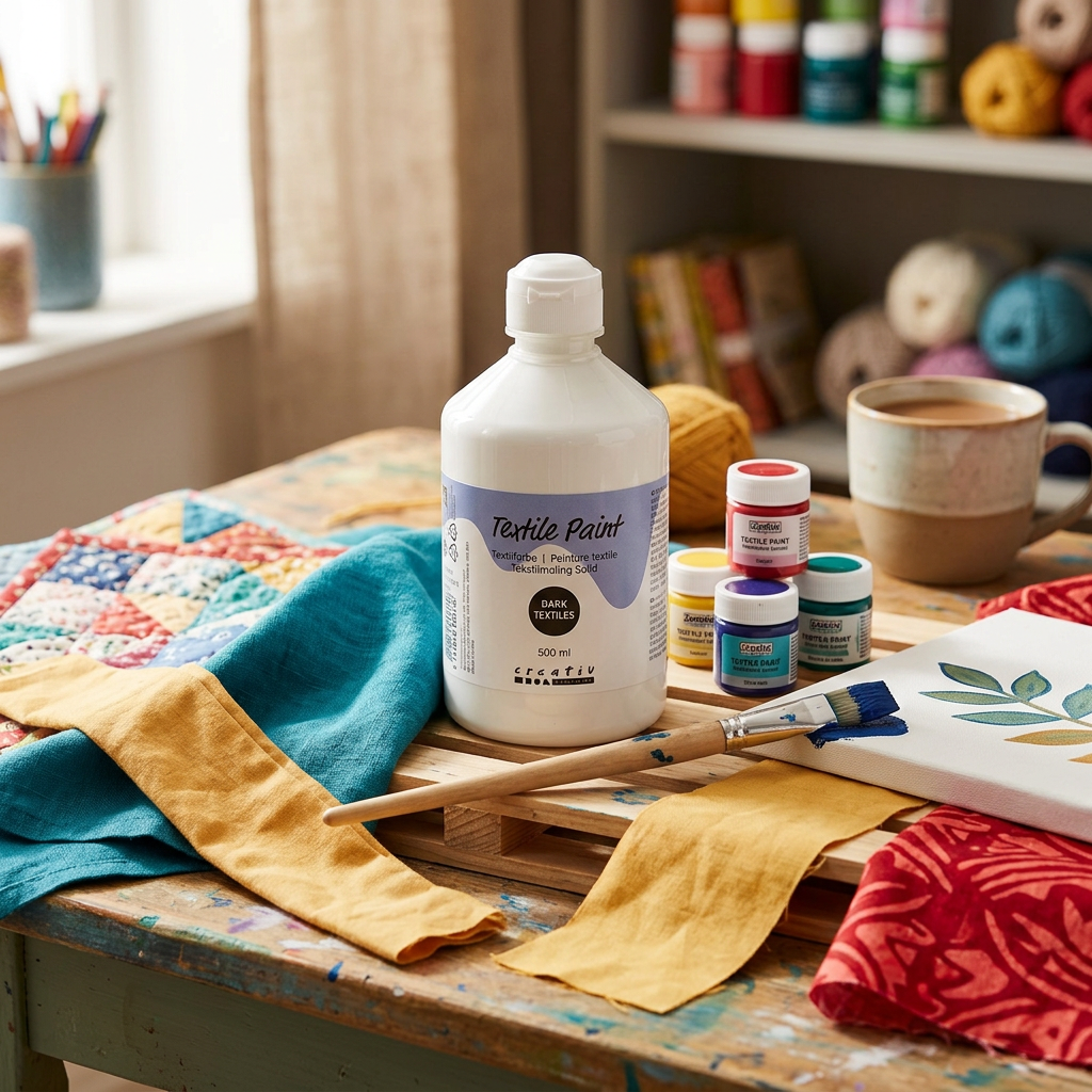 Barva na světlý a tmavý textil CREATIV 500 ml BÍLÁ