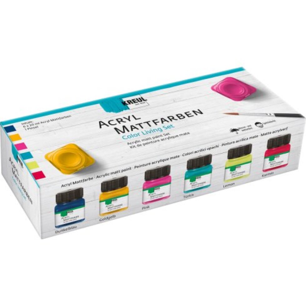 Sada Akrylová barva matná KREUL COLOR LIVING 6 x 20 ml