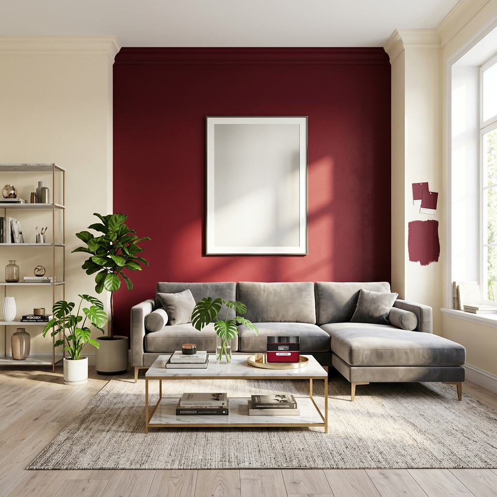Barva na zeď WALL DECOR 150 ml BORDEAUX