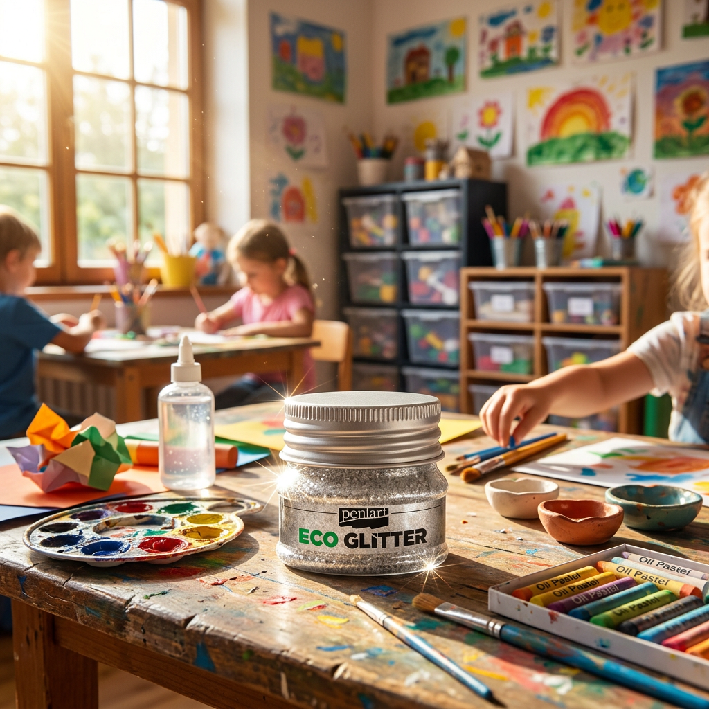 Eko Glitter PENTART 15 g FINE STŘÍBRNÁ