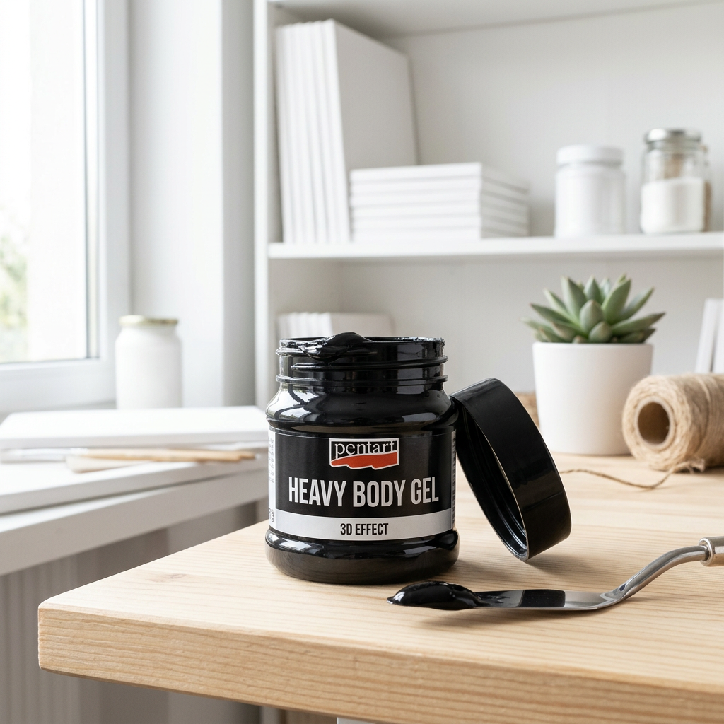 Heavy body gel lesk PENTART 230 ml ČERNÁ