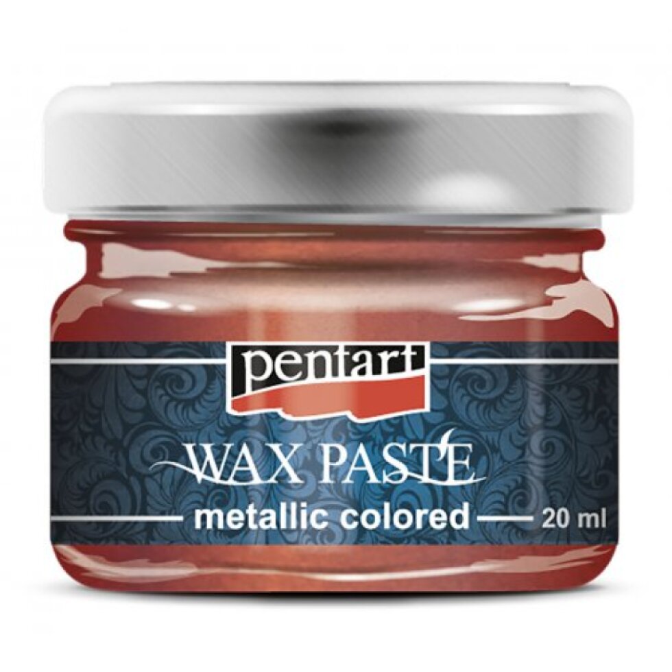 Vosková pasta barevná metalická PENTART 20 ml ČERVENÁ